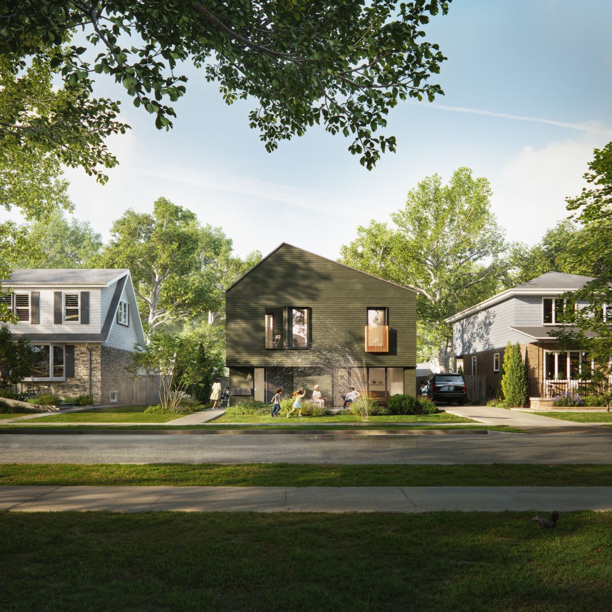 Fourplex Fourplex built on existing lot