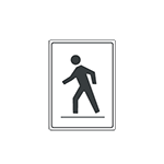 Graphic of pedestrian sign