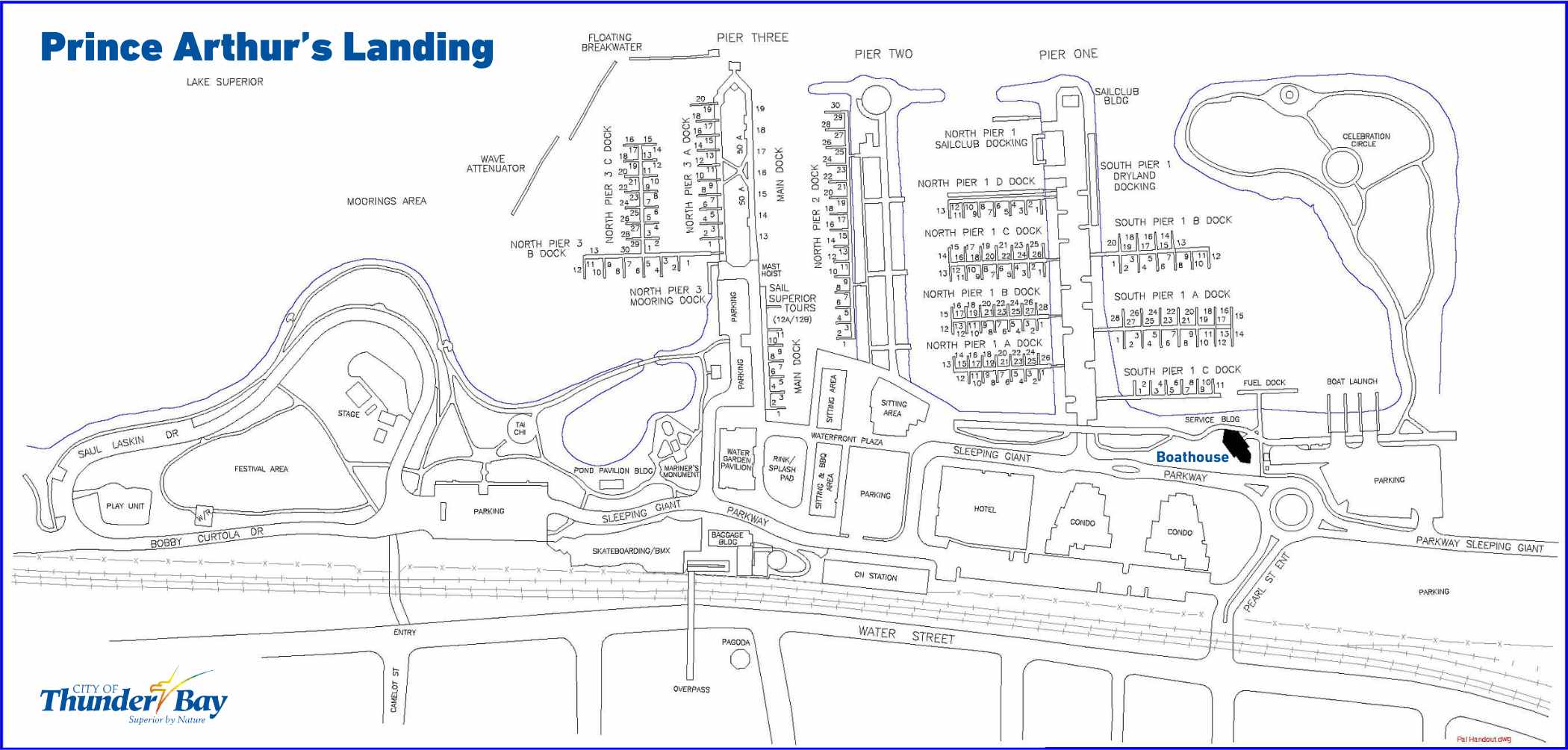 Prince Arthur's Landing Map 2022 Map of Prince Arthur's Landing and Marina