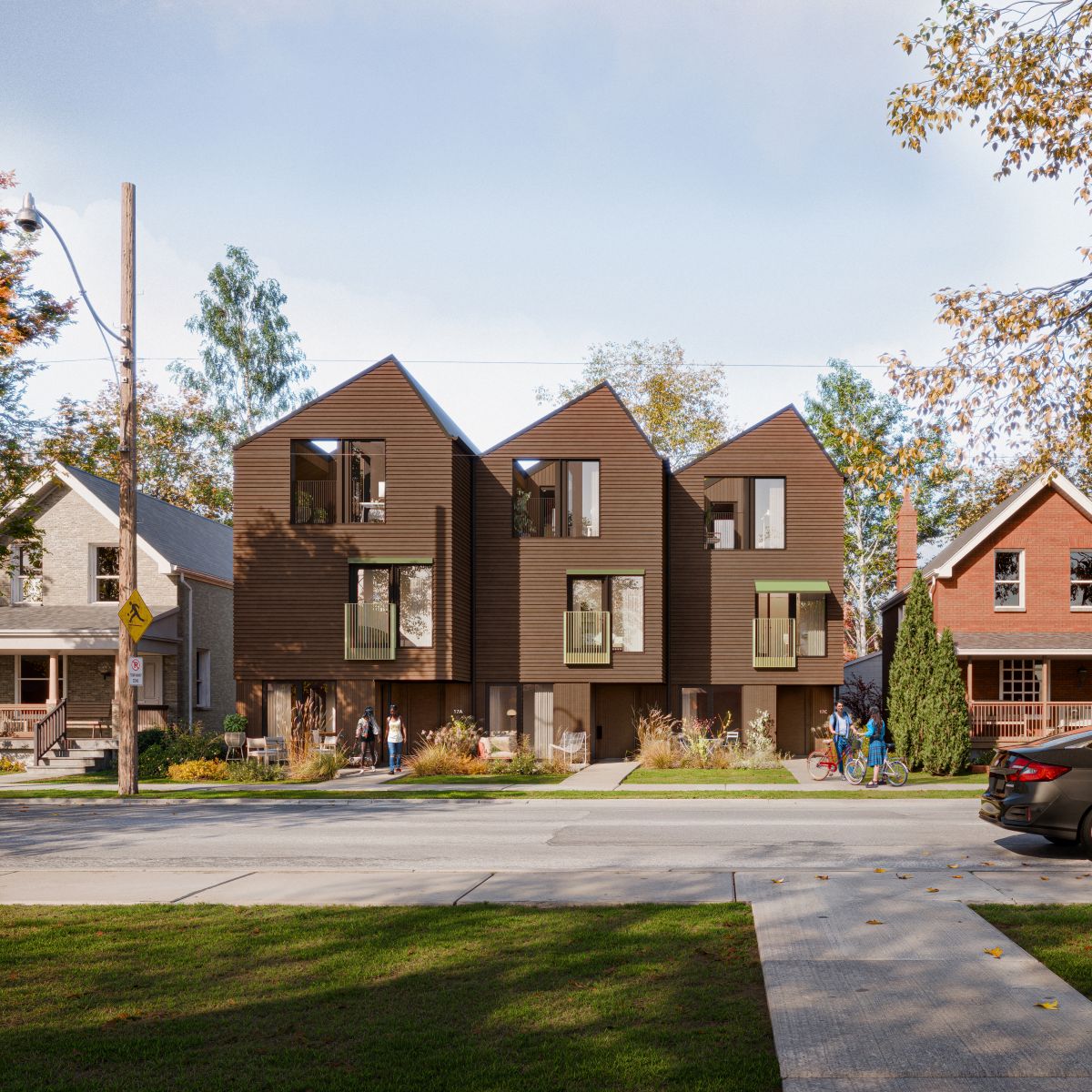 Stacked Townhouse A row of stacked townhouses
