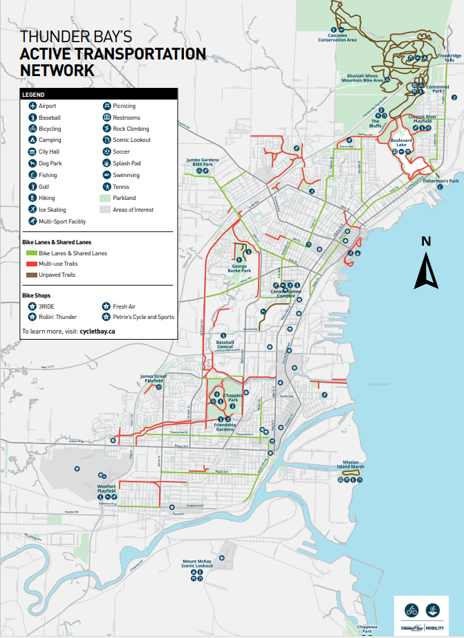Active Transportation Network Map Graphic image of Active Transportation Network Map